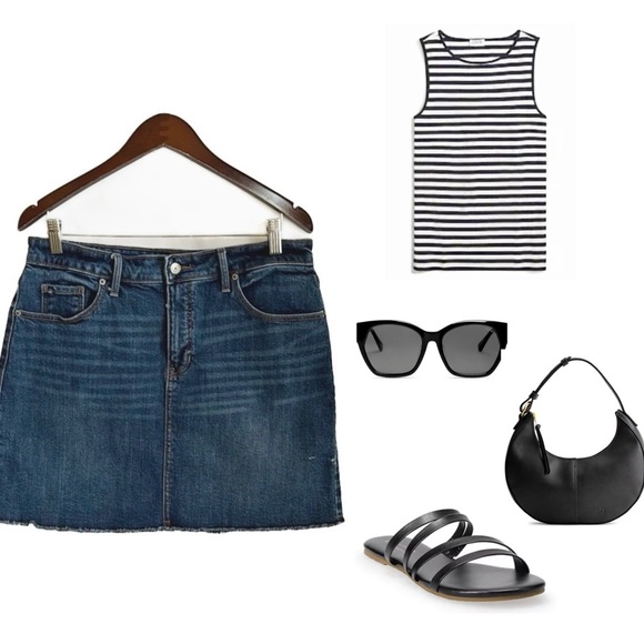 Old Navy Raw Hem Denim Mini Skirt - Picture 4 of 15